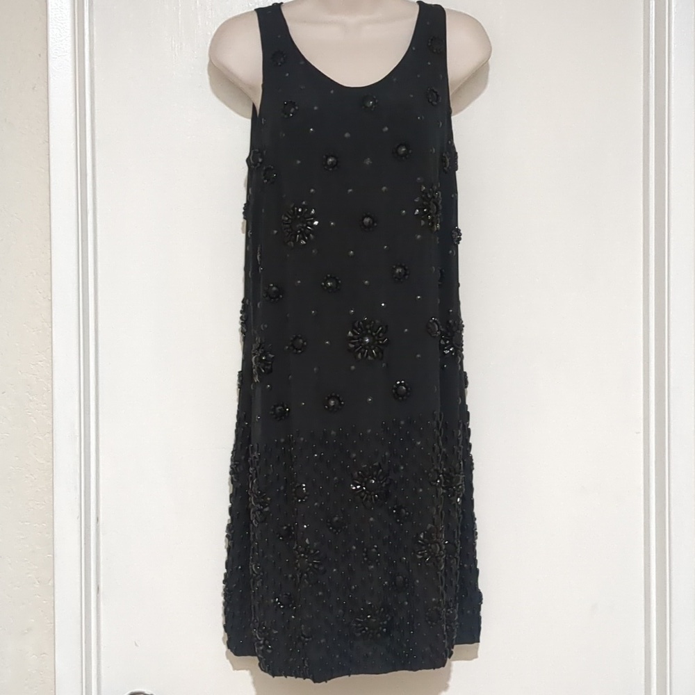 Trelise Cooper black mini dress galactica women size 4